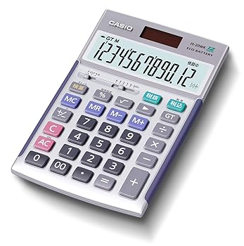 (中古:非常に良い)カシオ 本格実務電卓 12桁 検算機能 グリーン購入法適合 ジャストタイプ シルバー JS-20WK/CASIO(カシオ)/JS-20WK/CASIO(カシオ)/カシオ 本格実務電