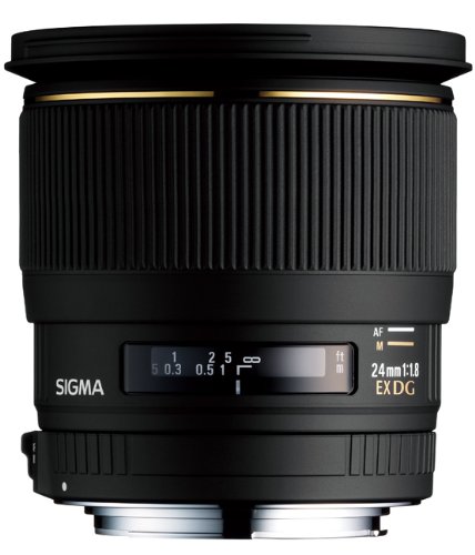 SIGMA 単焦点広角レンズ 24mm F1.8 EX DG ASPHERICAL MACRO キヤノン用 フ (中古品)