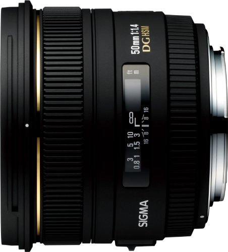 SIGMA 単焦点標準レンズ 50mm F1.4 EX DG HSM キヤノン用 フルサイズ対応(中古品)