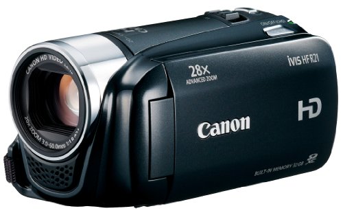 Canon デジタルビデオカメラ iVIS HF R21 ブラック IVISHFR21BK 光学20倍 (中古品)