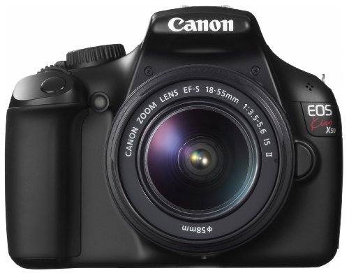 Canon デジタル一眼レフカメラ EOS Kiss X50 レンズキット EF-S18-55mm F3.(中古品)