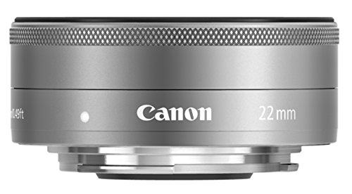 Canon 単焦点広角レンズ EF-M22mm F2 STM シルバー ミラーレス一眼対応 EF-(中古品)