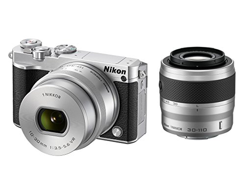 Nikon ミラーレス一眼 Nikon1 J5 ダブルズームキット シルバー J5WZSL(中古品)