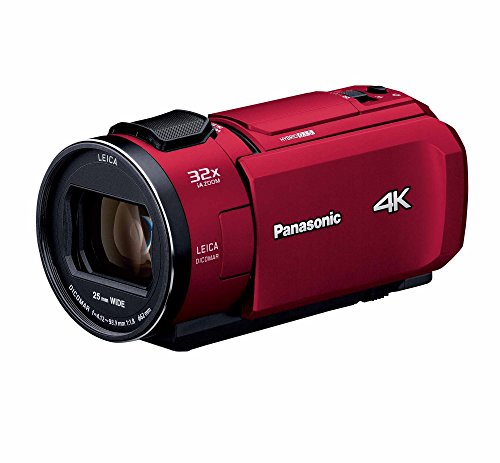 パナソニック 4K ビデオカメラ VZX1M 64GB あとから補正 レッド HC-VZX1M-R(中古品)