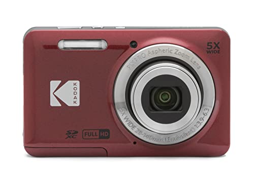 KODAK (コダック) PIXPRO 使いやすい ズーム FZ55-RD 16MP デジタルカメラ 光学5倍ズ (中古品)