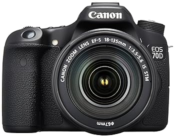 (中古品)Canon デジタル一眼レフカメラ EOS70D レンズキット EF-S18-135mm F3.5-5.6 IS STM 付属 ブラック EOS70D18135STMLK/キヤノン/EOS7
