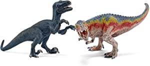 シュライヒ 恐竜 ティラノサウルス・レックスとベロキラプトル (小) フィギュア 42216(中古品)