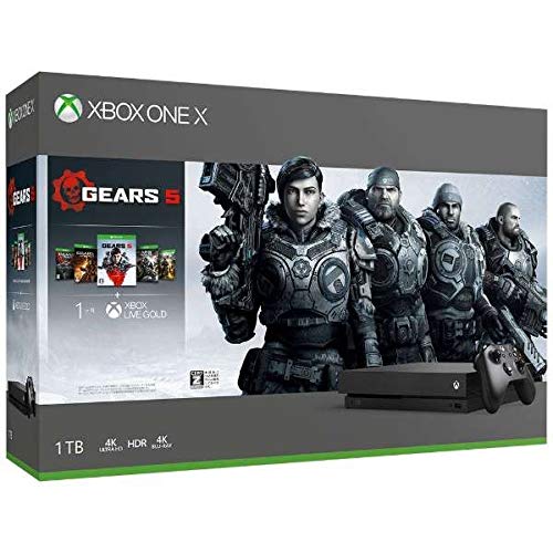 (中古品)Xbox One X (Gears 5、Gears of War 1234 ダウンロード版 同梱) ※ダウンロードコンテンツはご使用いただけない可能性がございます。/マイクロソフト//マイク