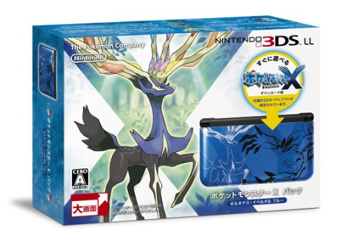ニンテンドー3DS LL ポケットモンスター Xパック ゼルネアス・イベルタル ブルー【メ (中古:未使用・未開封)