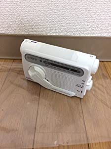 SONY 防災用 手回し充電 FM/AMポータブルラジオ ホワイト ICF-B02(W)(中古品)