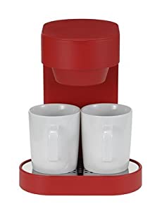 ±0 プラスマイナスゼロ コーヒーメーカー 2カップ(レッド) XKC-V110(R)(中古品)
