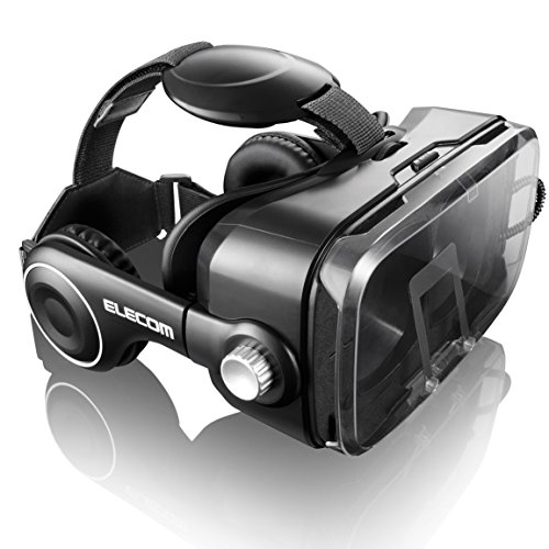 (中古品)エレコム 3D VR ゴーグル グラス ヘッドマウント用 ヘッド付き 【カメラレンズを遮らない透明カバーを採用】 ブラック P-VRGEH01BK/エレコム/P-VRGEH01BK/エレコム
