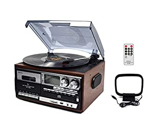 (中古品)WINTECH マルチオーディオプレーヤー ブラウン レコード・カセット・AM・FM・CD・SD・USB・AUX KRP-308MS/WINTECH/KRP-308MS/WINTECH