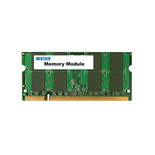 I-O DATA メモリー 増設 ノートPC用 PC2-5300(DDR2-667)対応 200ピン S.O.D(中古品)