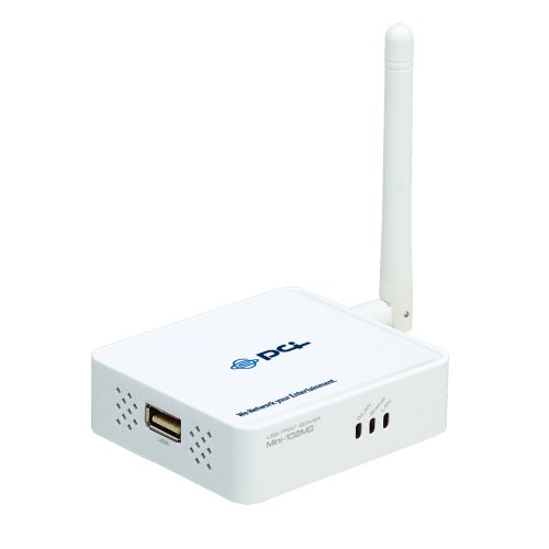 PLANEX 双方向通信対応 有線/無線 USBプリントサーバ(Win・Mac) Mini-102MG(中古品)