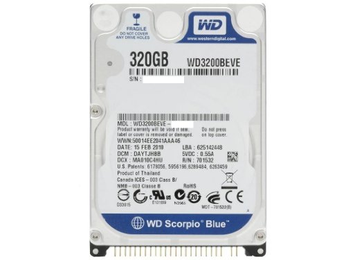 WesternDigital WD3200BEVE ScorpioBlue 2.5inch 5400rpm 320GB 8MB PATA(中古品)