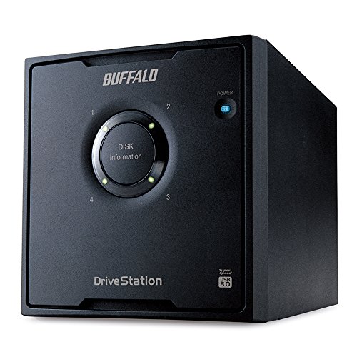 BUFFALO RAID 5 USB3.0 外付ハードディスク 4ドライブ 16TB HD-QL16TU3/R5J(中古品)