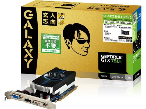 玄人志向 グラフィックボード NVIDIA GeForce GTX750Ti PCI-Ex16 LowProfil(中古品)