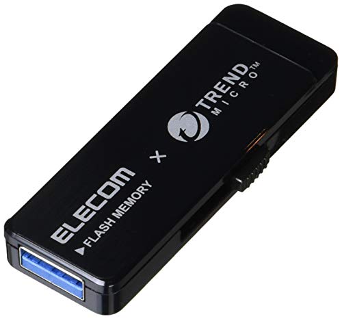 エレコム USBメモリ USB3.0 トレンドマイクロ製ウイルス対策ソフト搭載 16G(中古品)