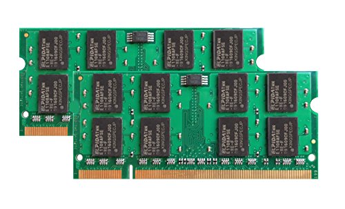 SO-DIMM 2GB×2枚組 200pin PC2-5300 DDR2-667 CL5 ノートPC用増設メモリ K(中古品)
