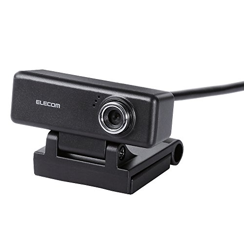 エレコム WEBカメラ UCAM-C520FEBK 200万画素 HD 720p 高精細ガラスレンズ マイク内蔵(中古品)